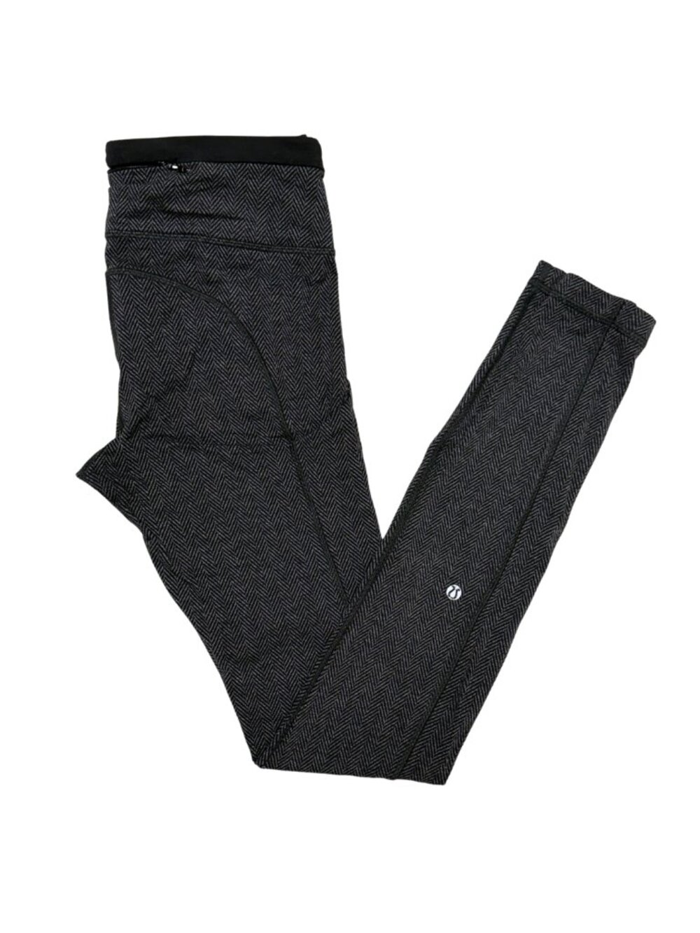 Lululemon Women's Herringbone Black Grey Gray Leggings Size Small